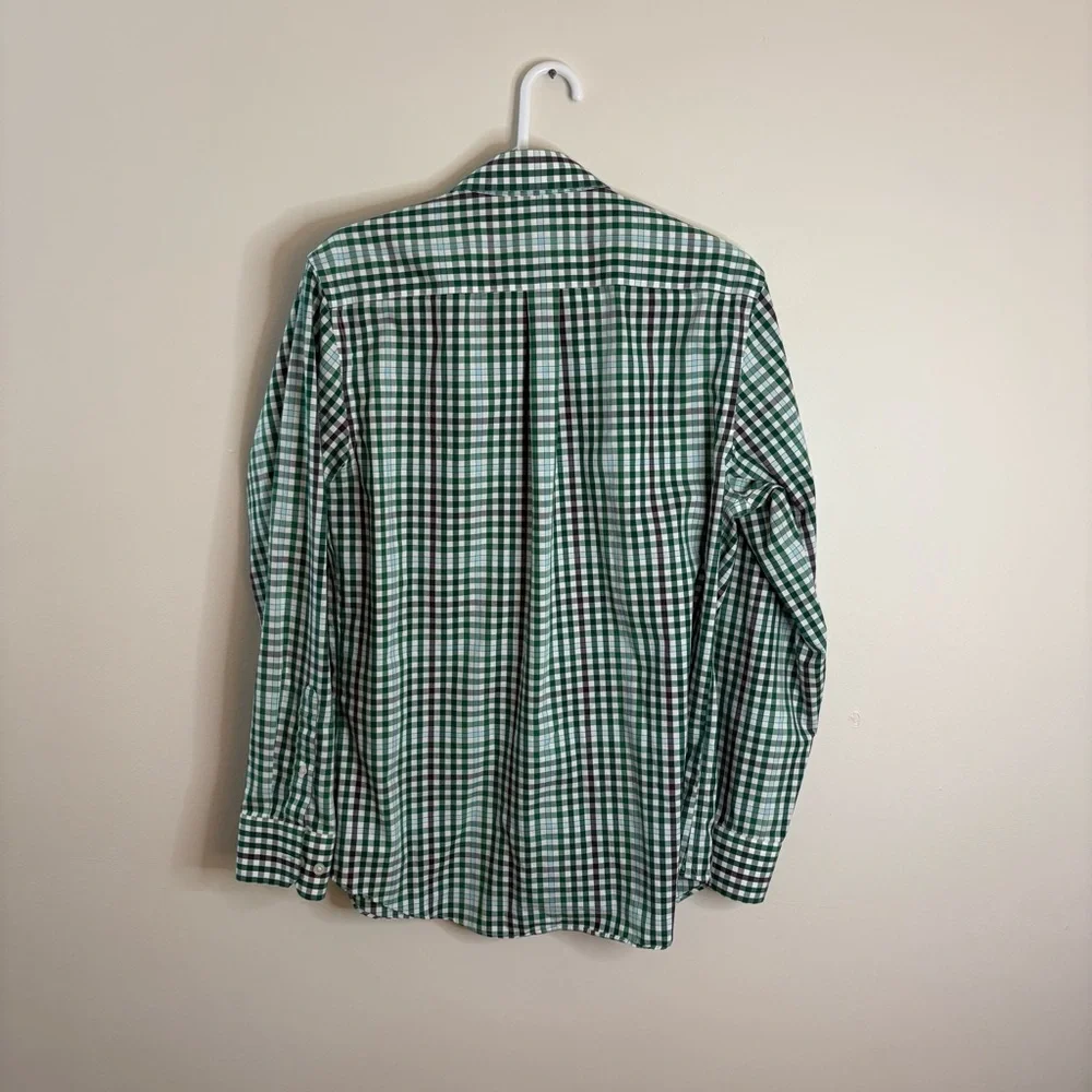 Banana Republic Mens Medium Green long sleeve Dress Shirt Button fall Work